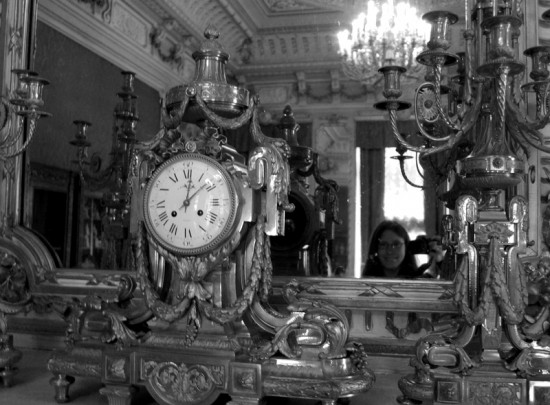 Jenna in a mirror in a St. Petersburg palace.