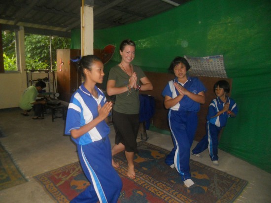 Britany with her students in Thailand, in action! Britany with her students in Thailand, in action!