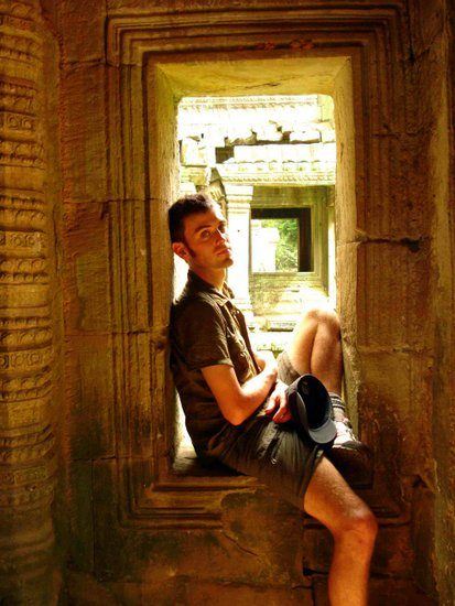 Chris in Angkor Wat, Cambodia.