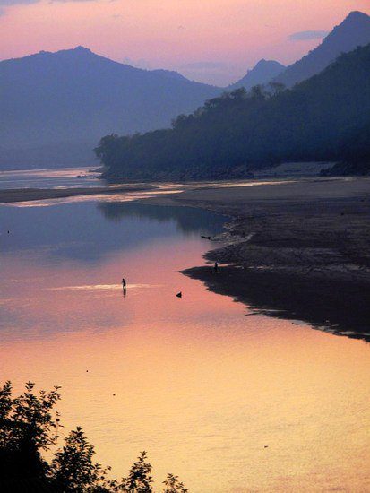 Sunset in beautiful Luang Prabang, Laos. Sunset in beautiful Luang Prabang, Laos.