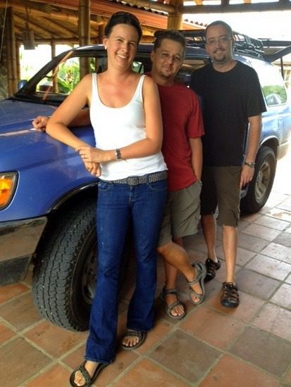 "Team LifeRemotely": Kobus, his wife, and her brother. "Team LifeRemotely": Kobus, his wife, and her brother.