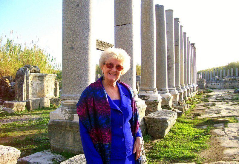 Marilyn in Perge, Turkey. This remarkable woman made her travel dreams come true. Will you? Marilyn in Perge, Turkey. This remarkable woman made her travel dreams come true. Will you?