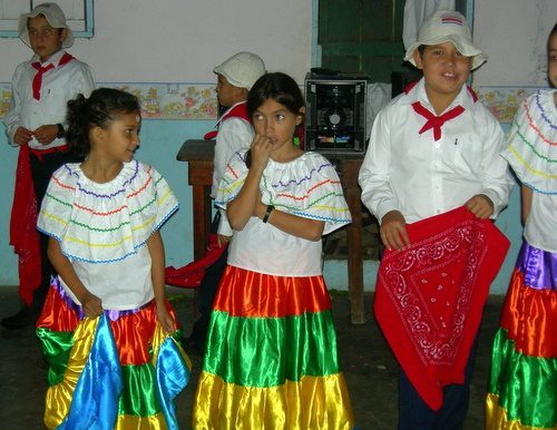 Students in Costa Rica getting ready to perform a traditional dance. Students in Costa Rica getting ready to perform a traditional dance.