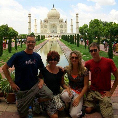 Jill's family at the Taj Majal in India in 2009. Jill's family at the Taj Majal in India in 2009.