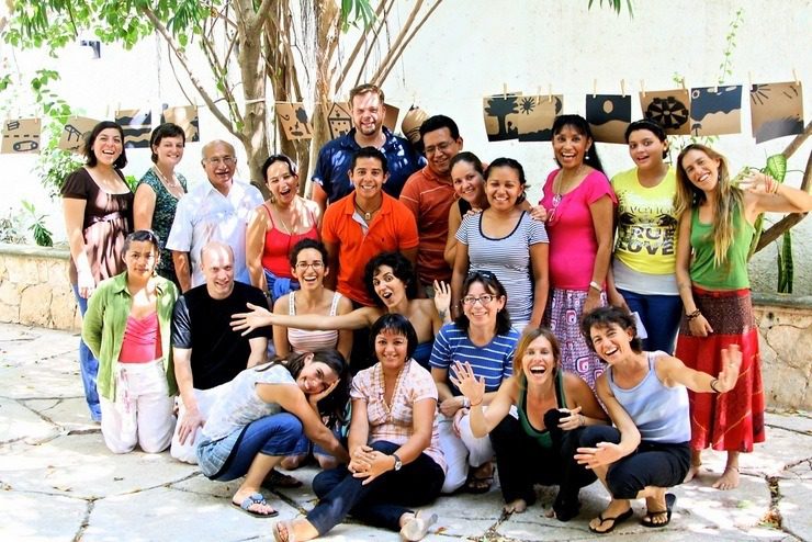 Teachers at Habla participate in an arts and literacy workshop. Joy! Teachers at Habla participate in an arts and literacy workshop. Joy!