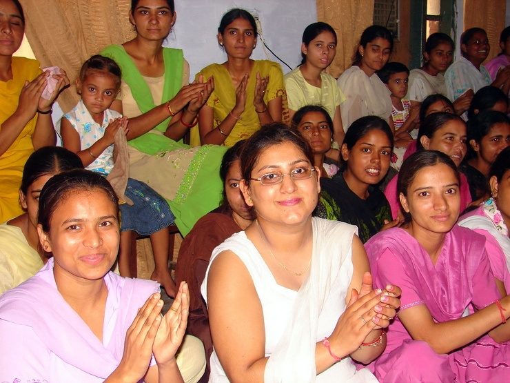 Teachers and students at the school in Amritsar, India during Gail's travels.