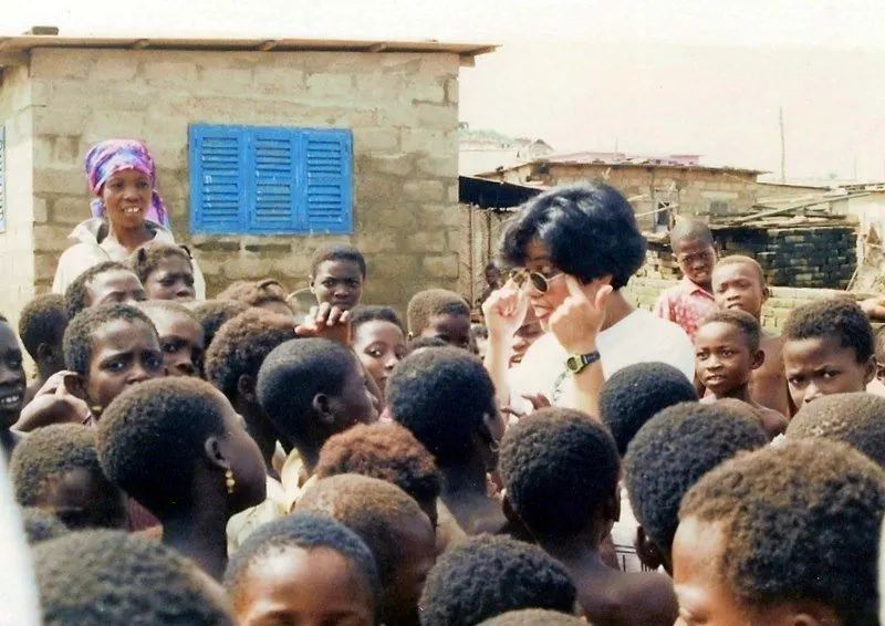 In a fishing village in Ghana.