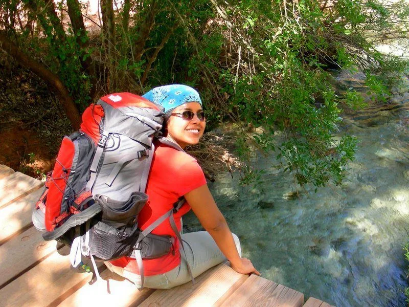 Backpacking in Havasupai Reservation, Arizona.