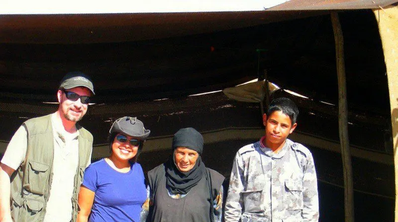 With the Bedouin family in Jordan. What a back-story!