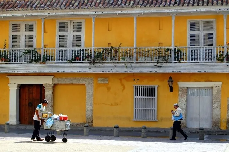 Morning vendors in Caratagena, Colombia. 