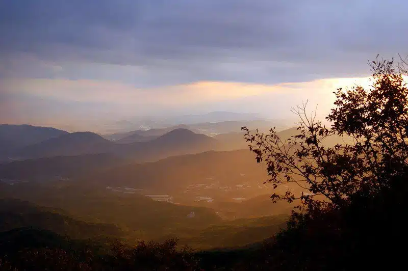 Beautiful hills in South Korea.