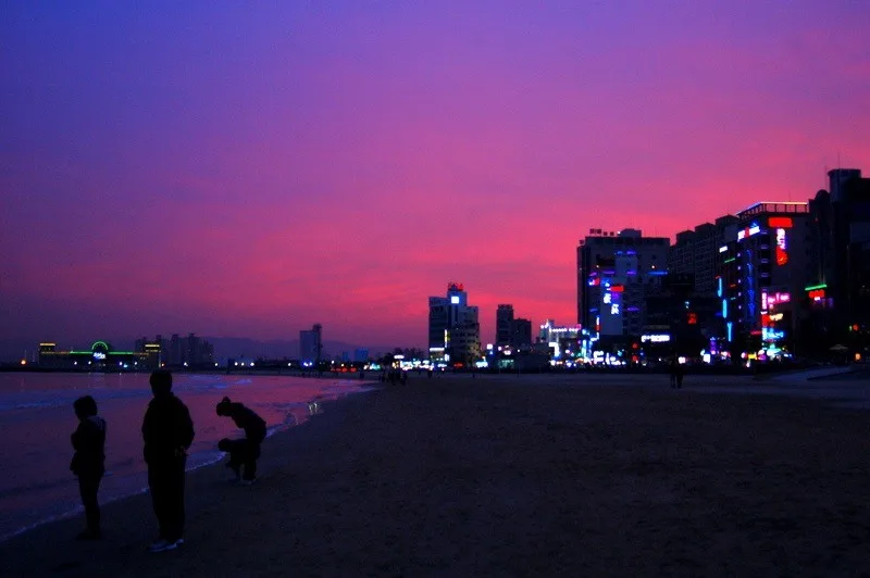 A beautiful South Korea sunset.