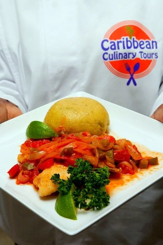 Delicious Caribbean food on the tour. Yum!