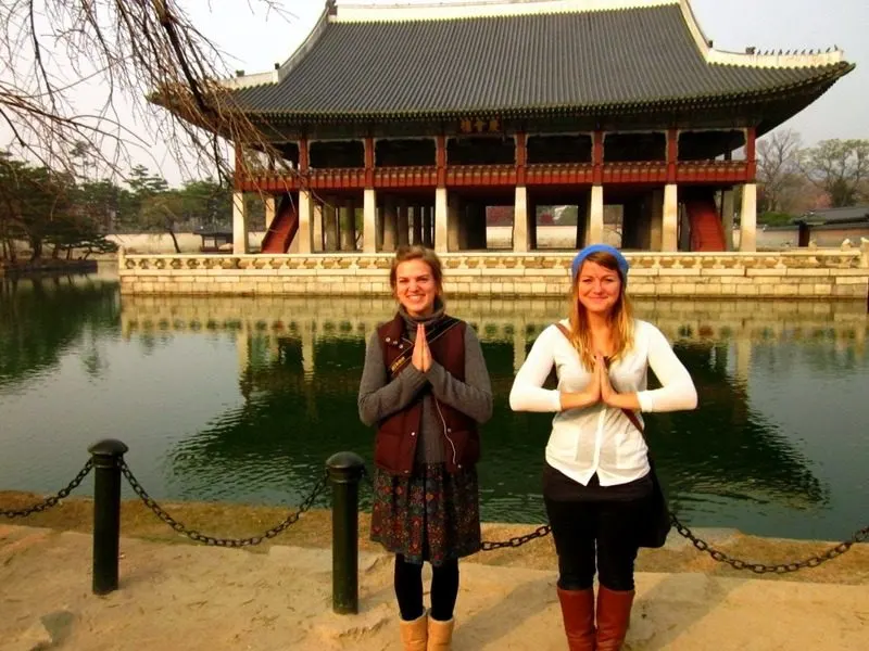 Natalie and her teaching traveling buddy!