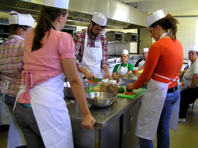 Teaching and learning Caribbean cuisine.