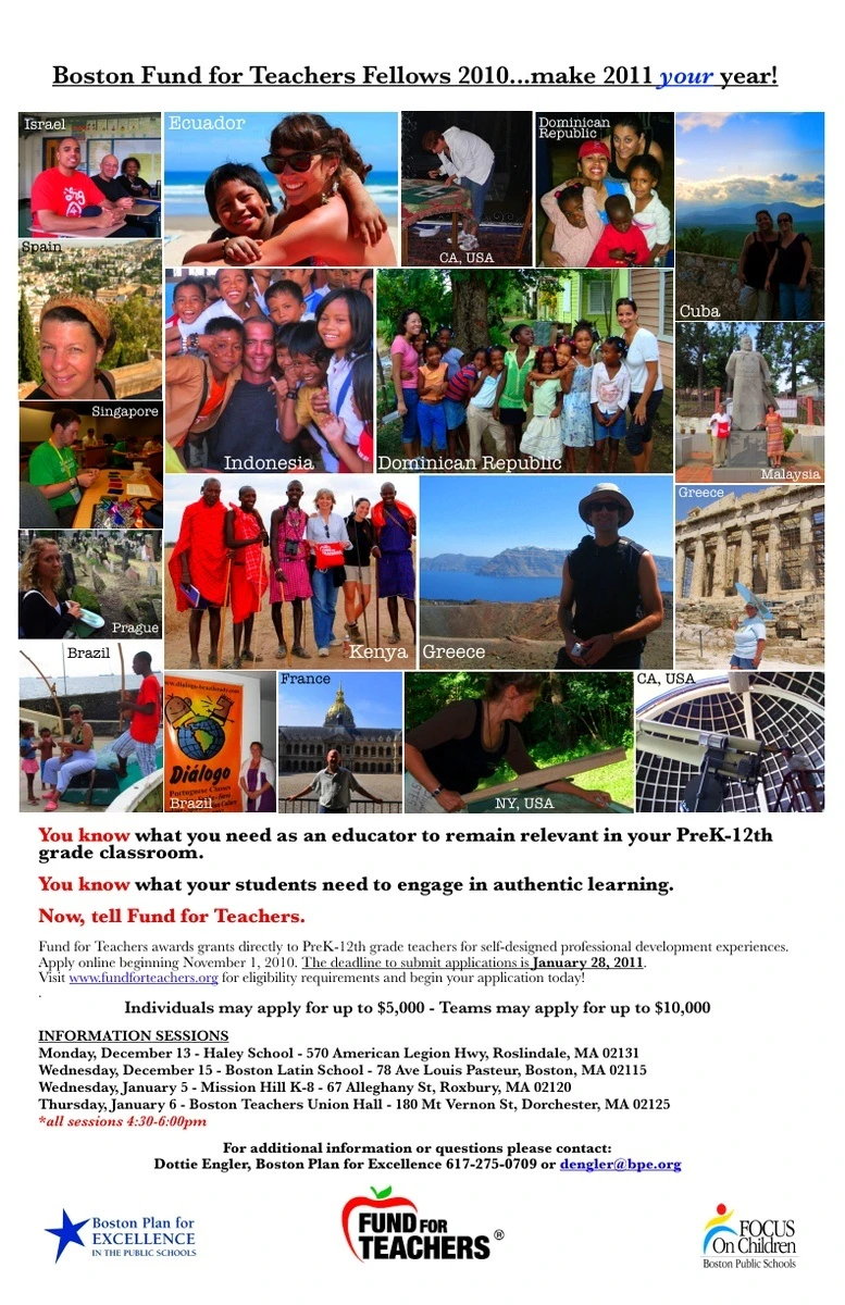 Boston Fund for Teachers Recruitment Poster