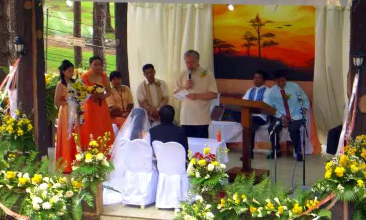 Bill officiating a wedding in the Philippines!