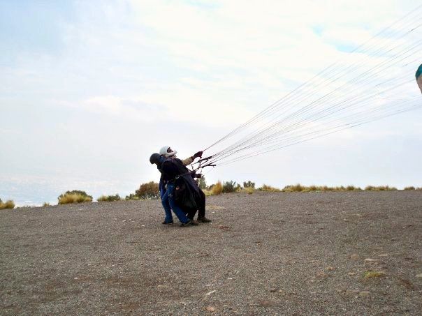 Paragliding in Mendoza, Argentina, over the Andes.