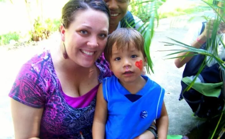 At a daycare for underprivileged kids in Honduras.