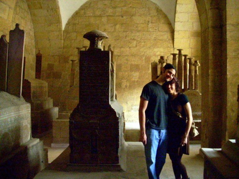 Holly and her son Chris in Egypt.