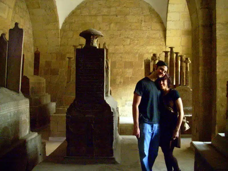 Holly and her son Chris in Egypt.