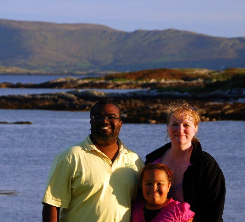 Jessie and her family in Co Kerry, Ireland.