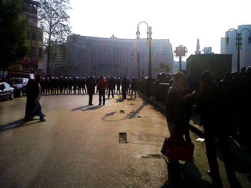 Protesters gather in Tahrir Square in Cairo.