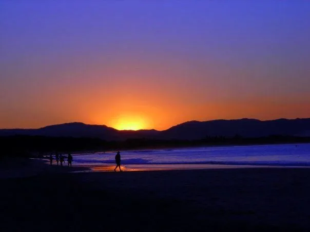 A stunning sunset in Byron Bay, Australia.