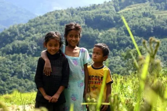 Sunshine on the green hills and from those smiles!