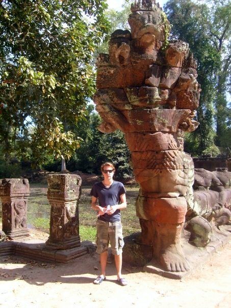 Will sizing up to the temples of Angkor Wat, Cambodia.
