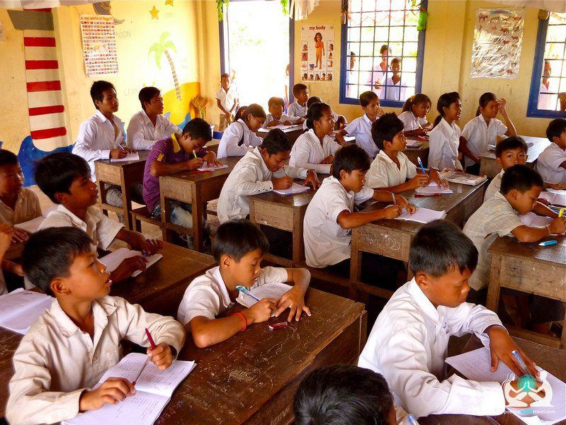 Some Of The Children Elise Taught In Cambodia.