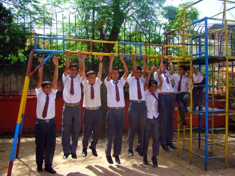 Some members of the I/T club having fun.