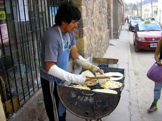 Making fresh tortillas in Tilcara, northwest Argentina.