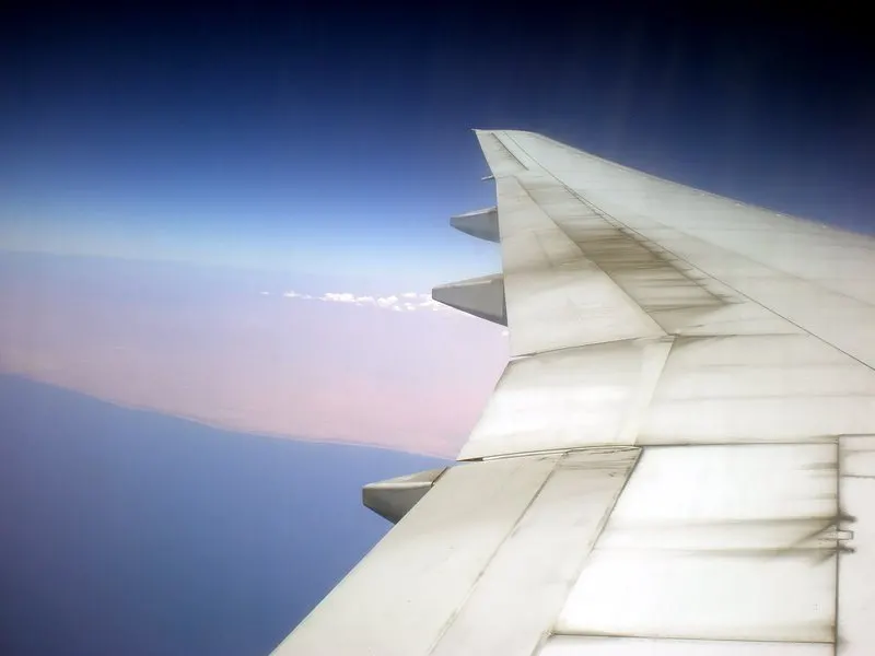 Francine's first sight of the African continent!