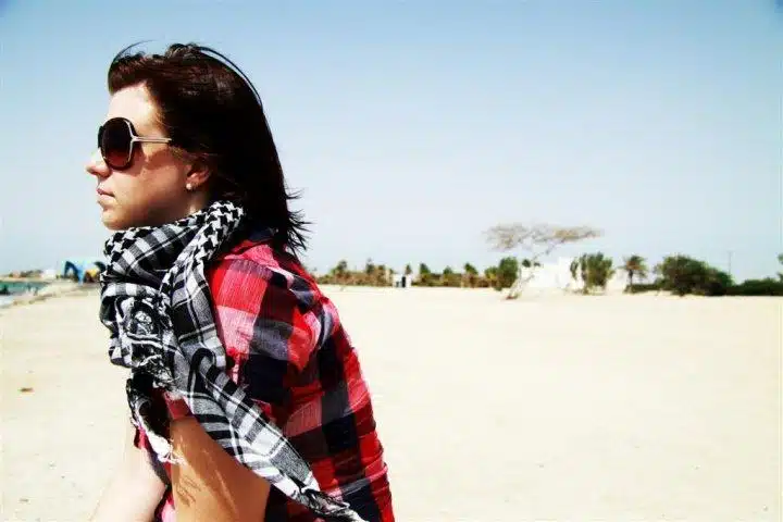 Soaking up Sun in the desert of Bahrain.