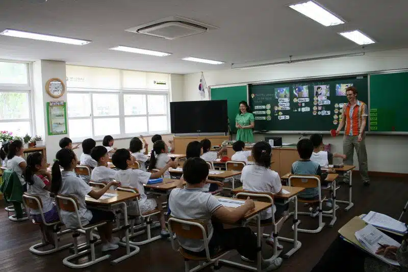Samuel teaching English in South Korea. Lucrative!