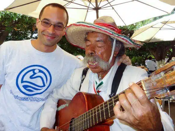 With a Mariachi in Mexico.