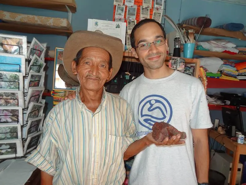 With the rock star and rock seller at the co-op in Honduras!