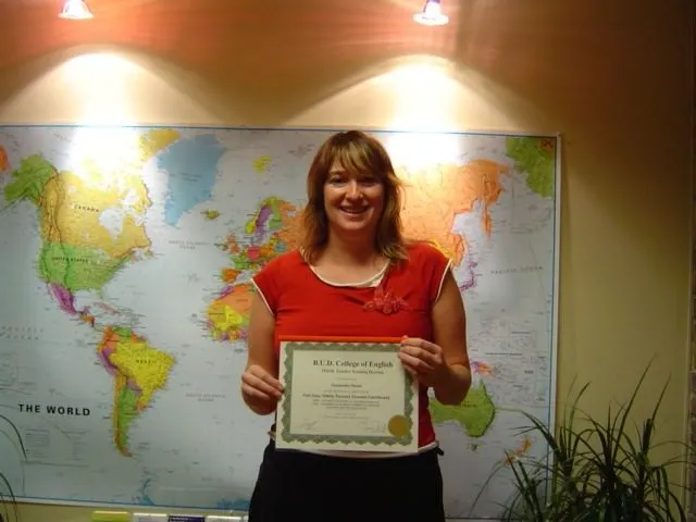 Sam, a proud graduate of Eliane's TESOL Program.