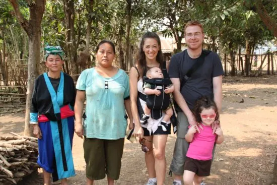 The Hara family visiting a hill tribe in Laos 2011. Great photo!