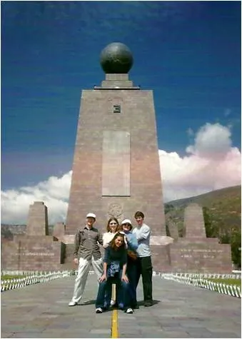 On the Equator line in Ecuador!