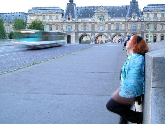Whitney, chilling on a Parisian bridge in 2011.