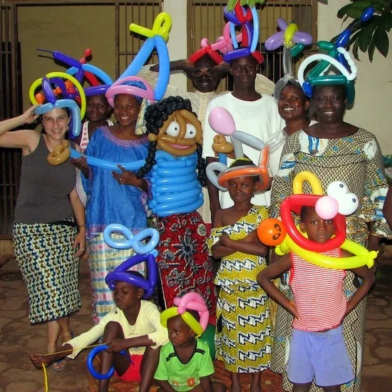 Balloon artist in Mali