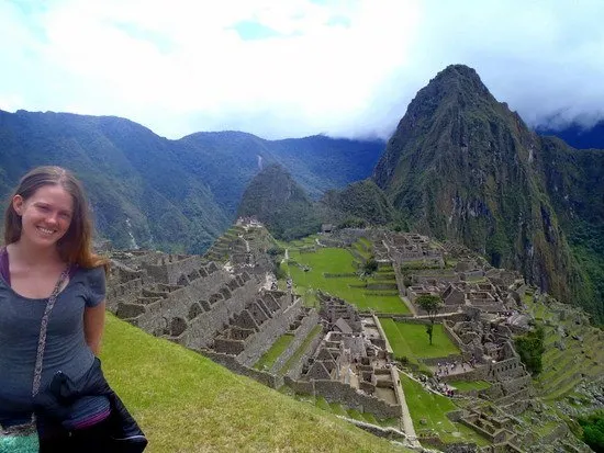Chelsea "Livin' the dream" in Machu Picchu, Peru.