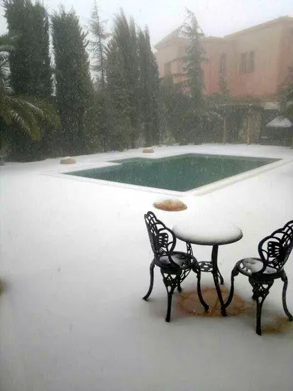 Bill's sister in law's home. It does snow in Jordan!