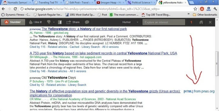 "If a link like this is present, there is full access to the article," Ryan explains. "Also, you're welcome for the free advertising Nomadic Samuel and Traveling Ted."