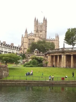 Bath Abbey, England, during Anita's free trip!