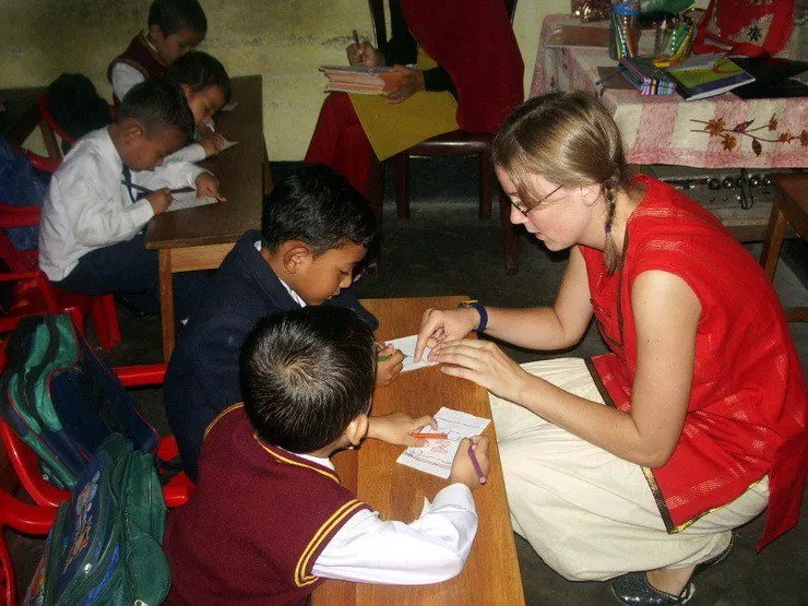 What cute kids Abigail taught in India!