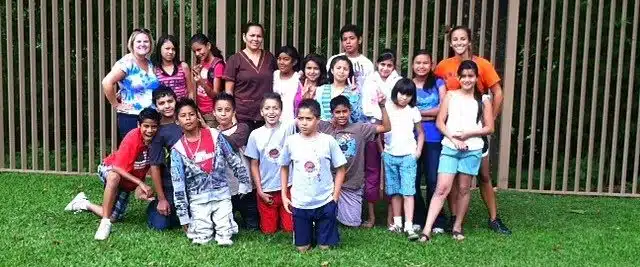 The class in Costa Rica where Lindsay volunteered.