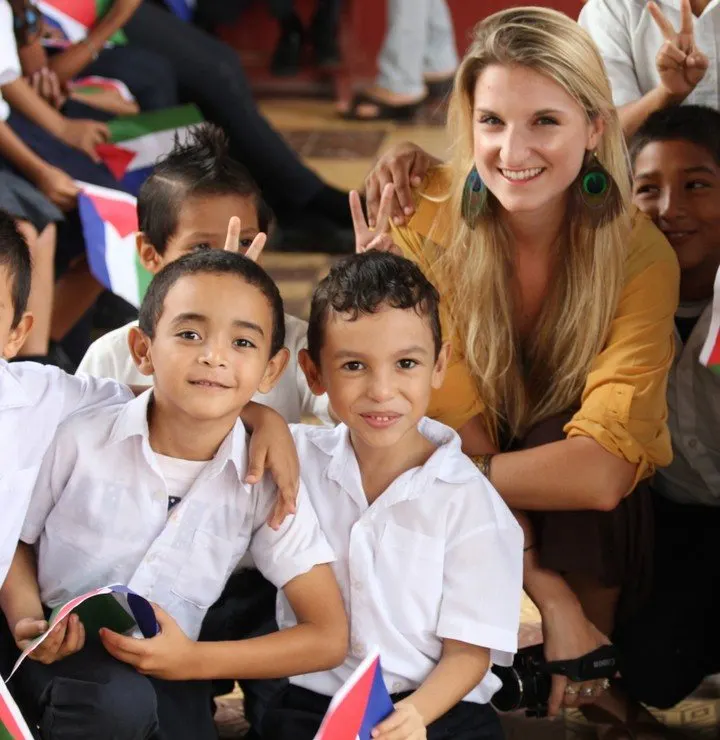 Kat visiting a school in Guancaste, Costa Rica.